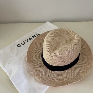 CUYANA Folding Panama hat. Natural Straw. $50
